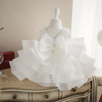 Robe de princesse fille communion - Blanche