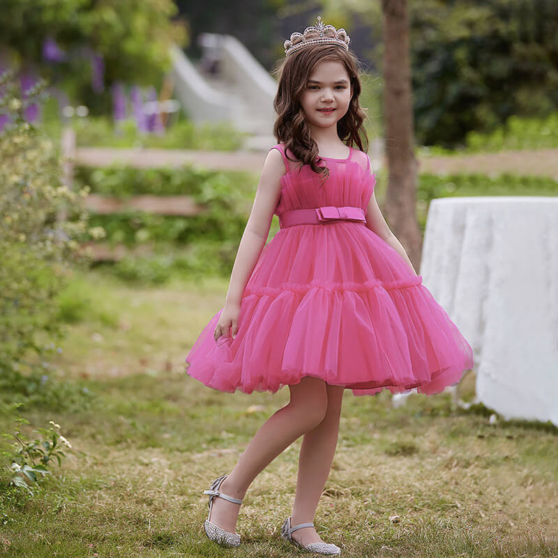 Robe fuchsia de cérémonie enfant