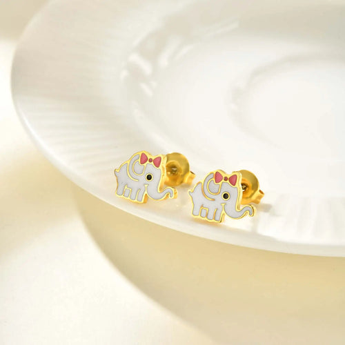 Boucle d'oreille enfant - Mini éléphant - L'univers de la licorne