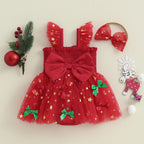 Barboteuse de noël bébé - Noeud de noël