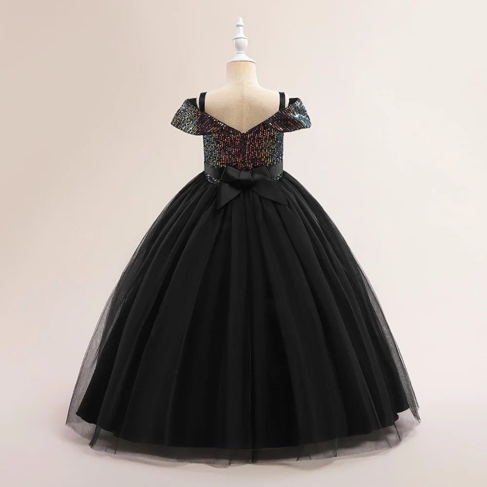 Vestido largo de princesa para cumpleaños