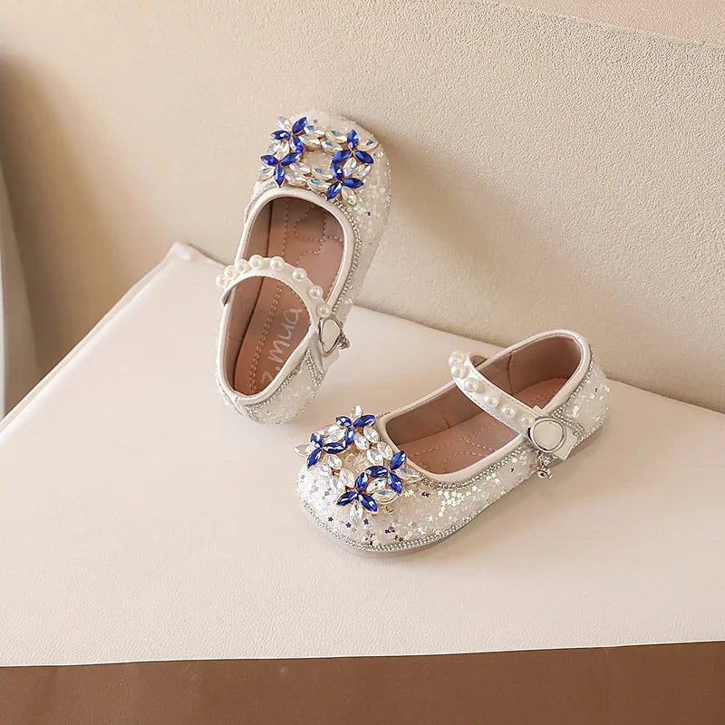 Ballerine strass et perle enfant