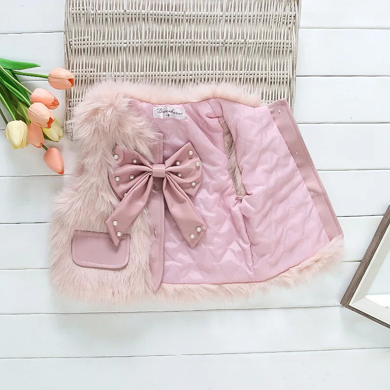 Gilet di pelliccia senza maniche per bambini