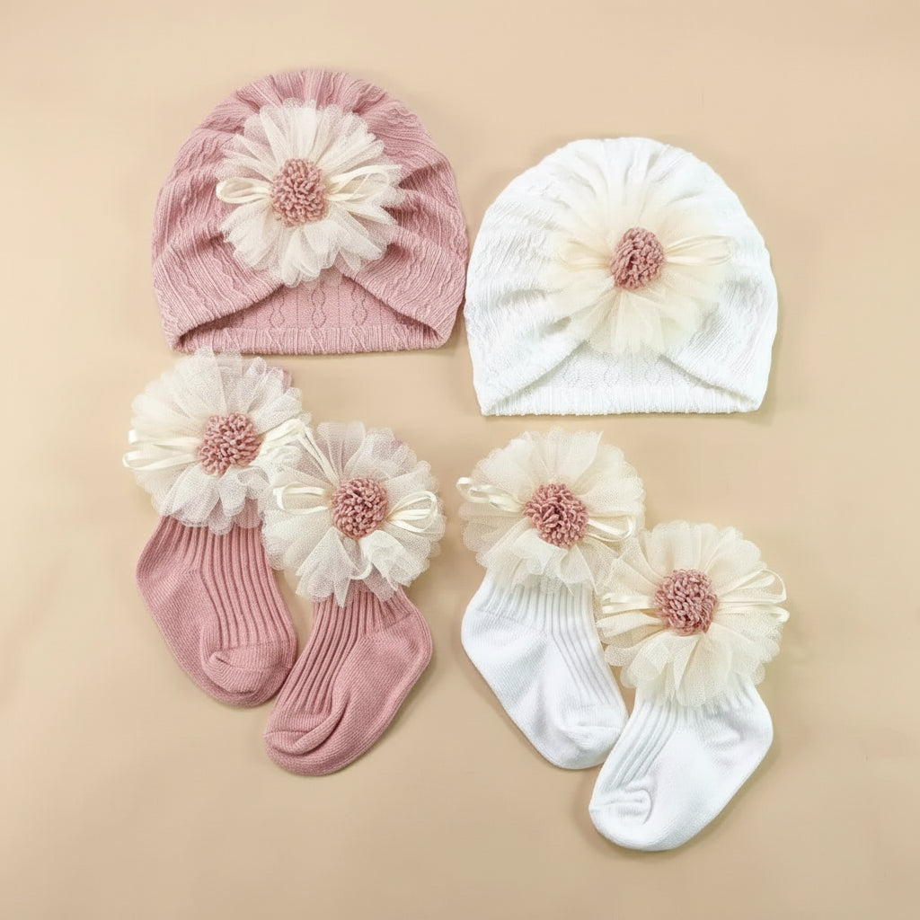 Accessoire bébé - Chapeau et chaussette