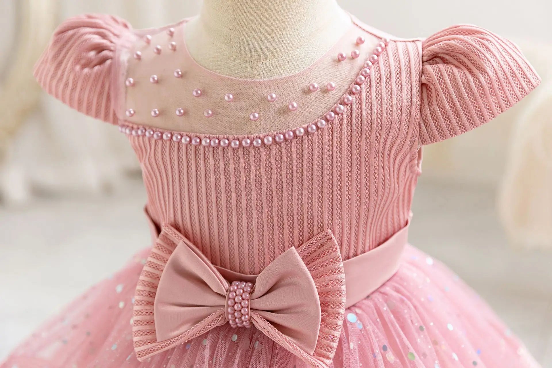 Robe enfant cérémonie Noël étoilé