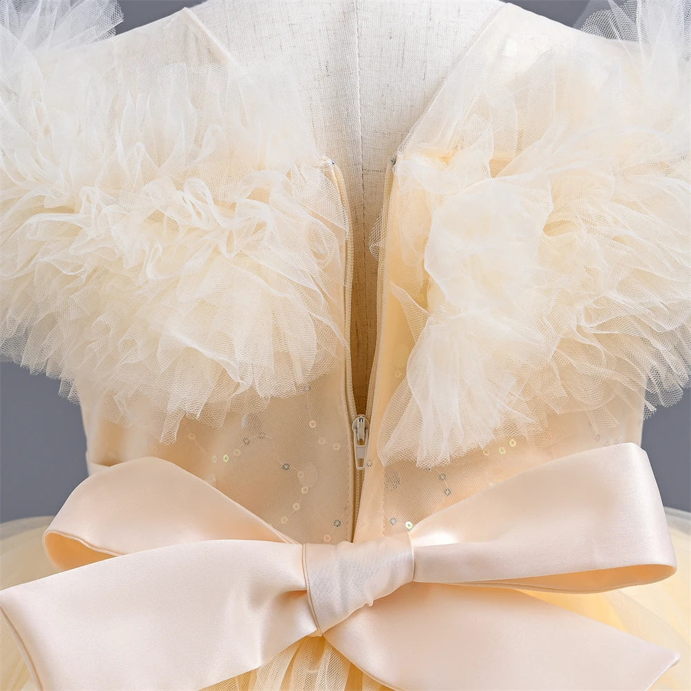 Vestido formal infantil brillante