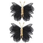 Barrette papillon lot de 2 noir