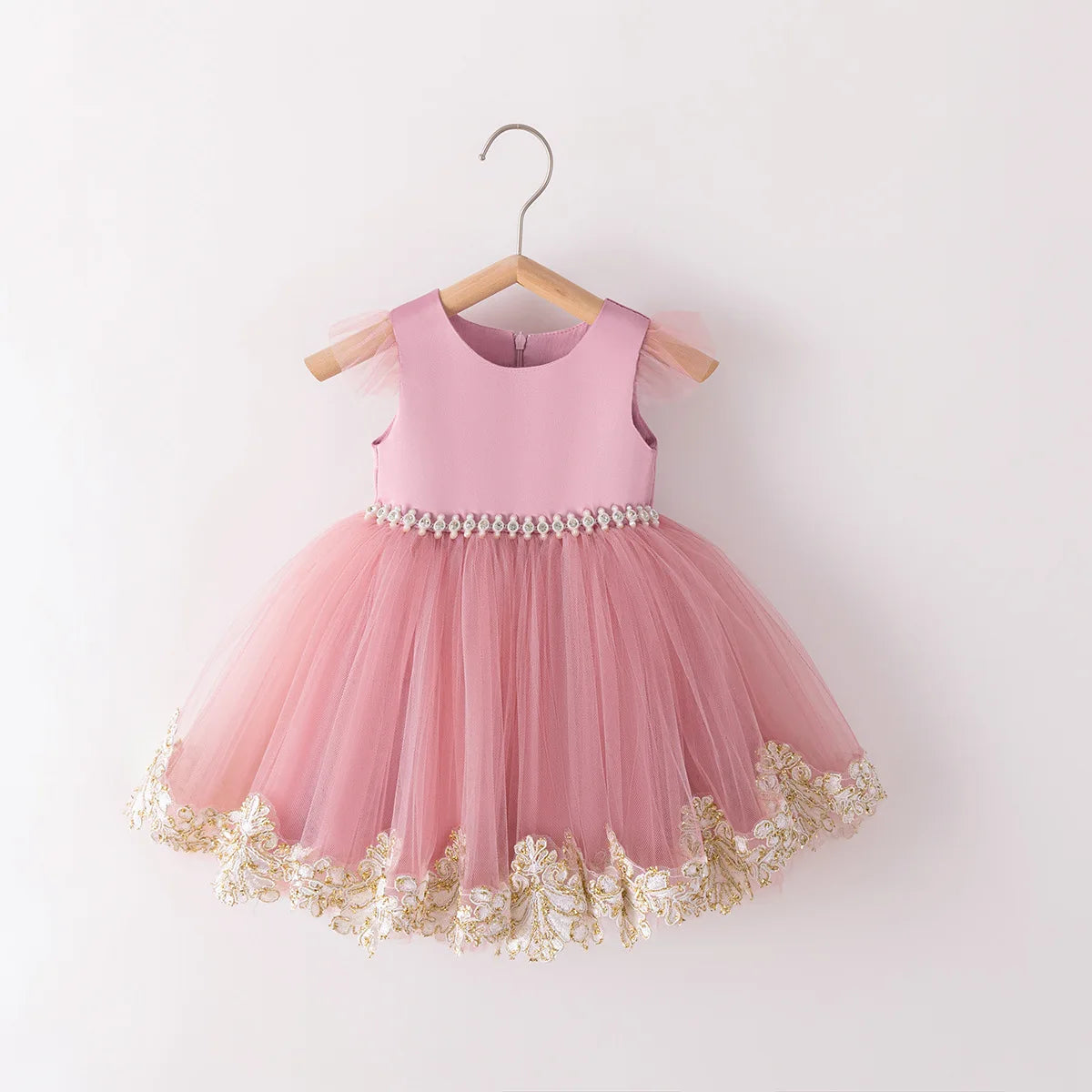 Vestido y capa de cumpleaños infantil de Rita