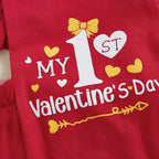 Mameluco para el primer día del bebé - Día de San Valentín