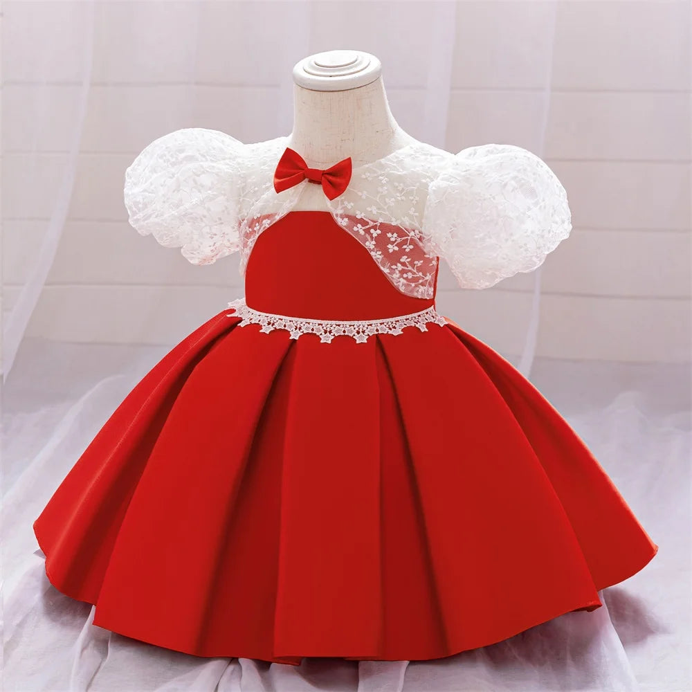 Robe de cérémonie rouge noël