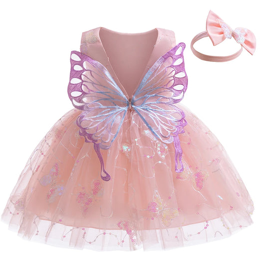 Robe papillon enfant Néon