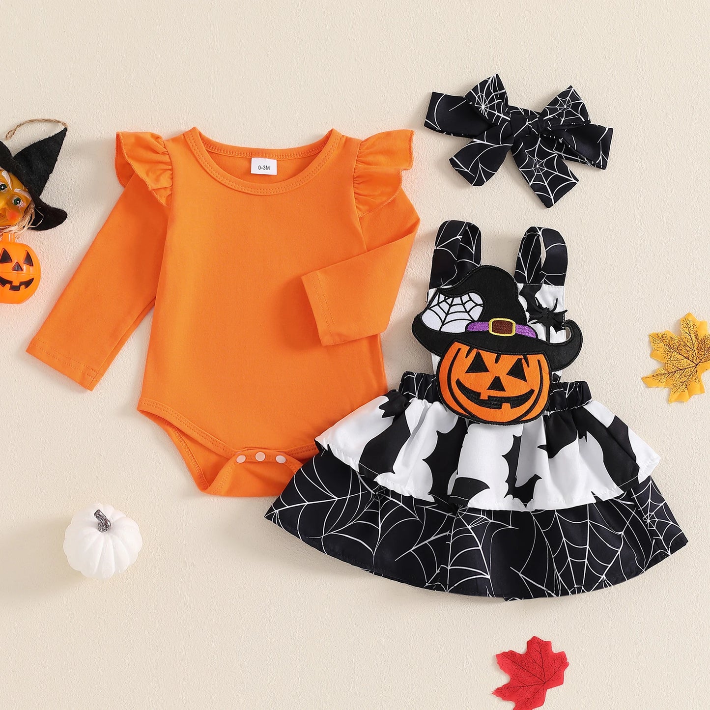 Ensemble Halloween pour bébé 3 pièces