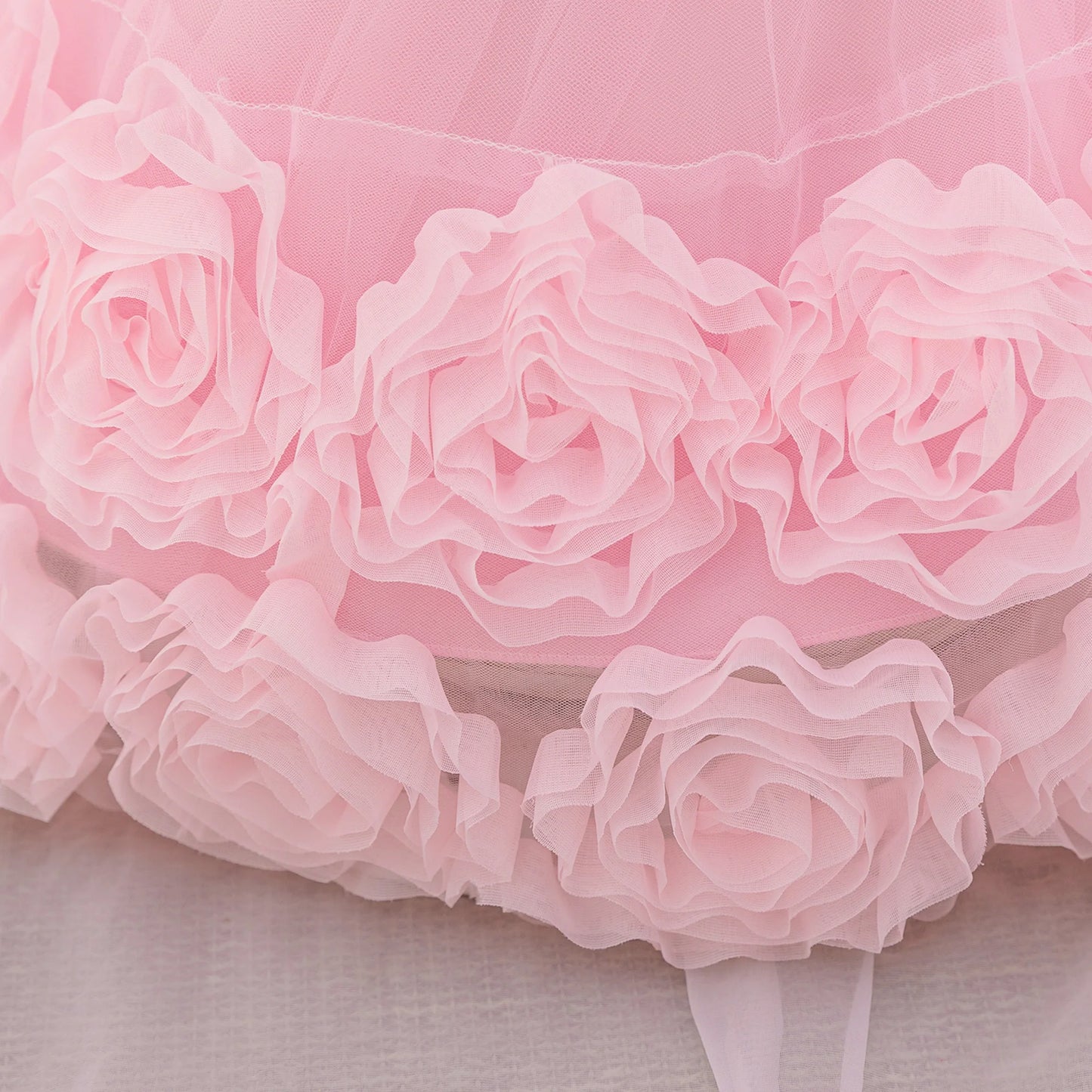 Robe d'anniversaire fille Grande rose