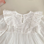 Barboteuse de baptême bébé - légère et blanche