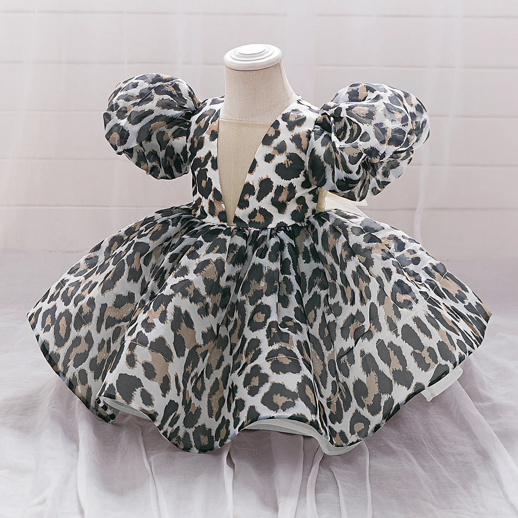 Robe enfant imprimé Léopard