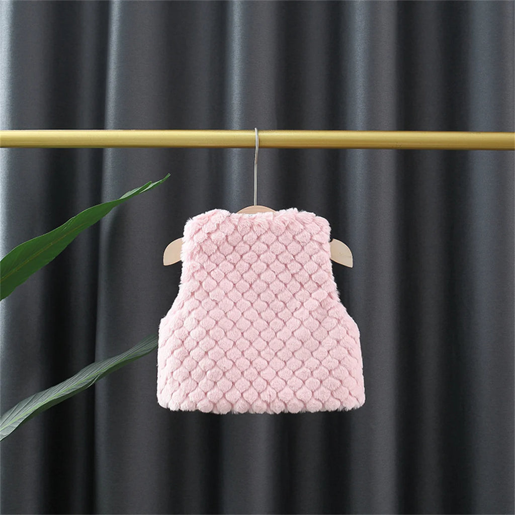 Chaleco infantil sin mangas con estampado en relieve