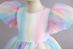 Robe de cérémonie arc-en-ciel fille