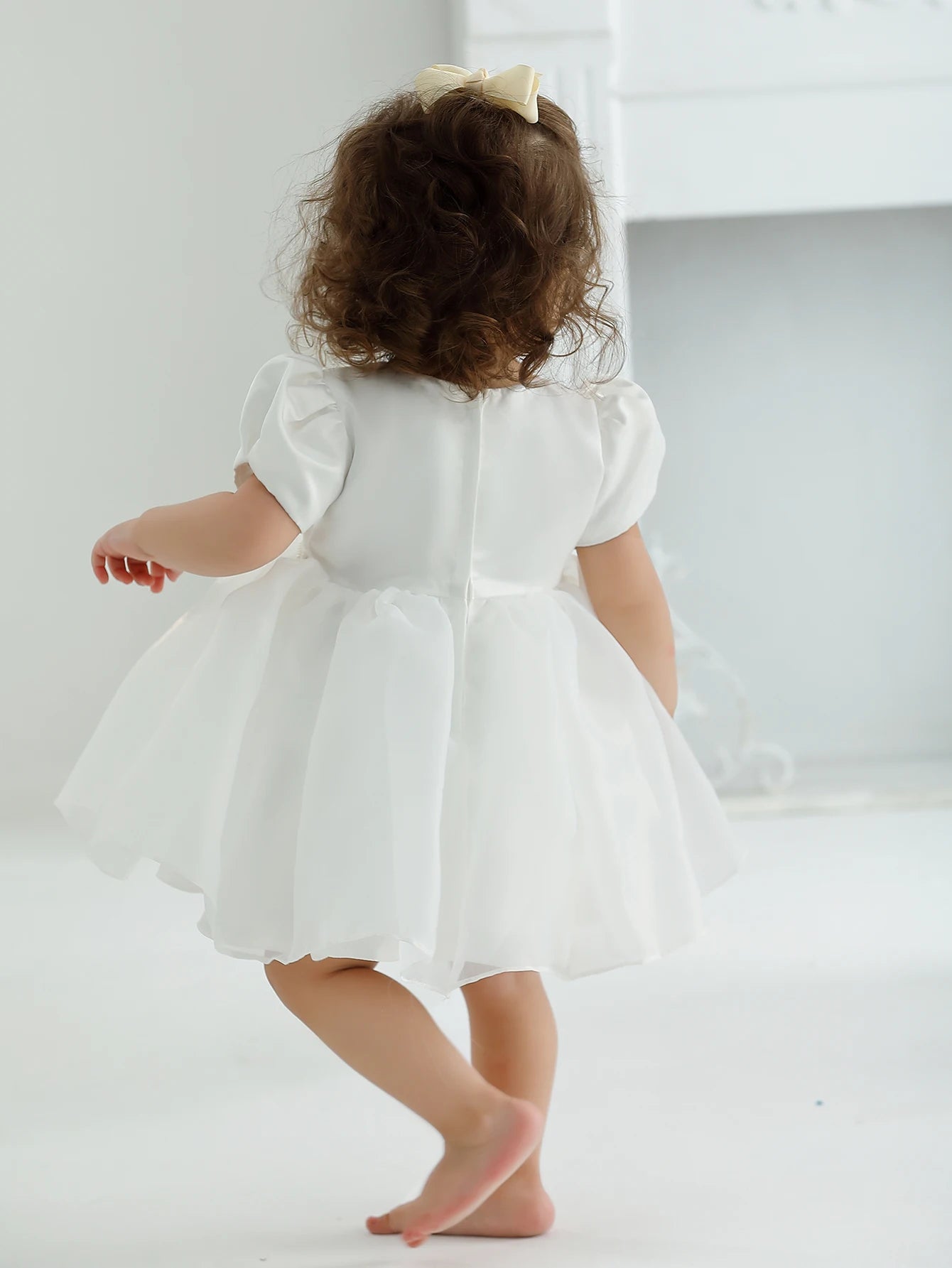 Robe enfant cérémonie blanc Coralie