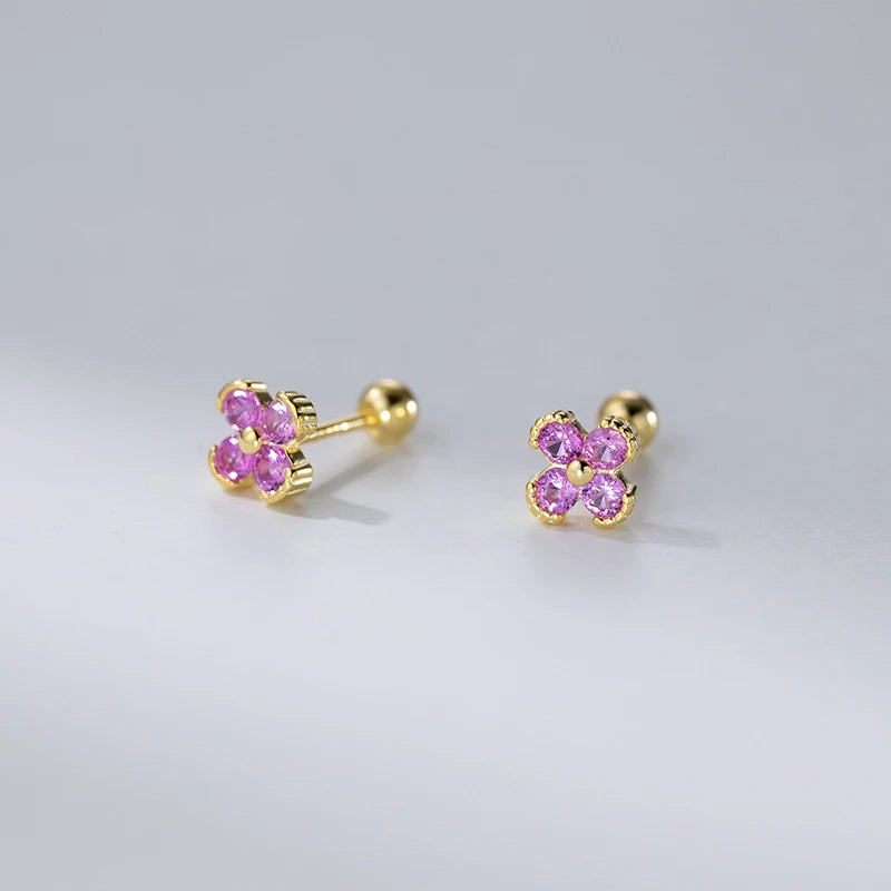 Boucle d'oreille enfant - Petit trèfle or - L'univers de la licorne