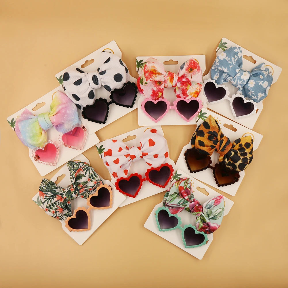 Accesorios de verano para niña, corazón ondulado