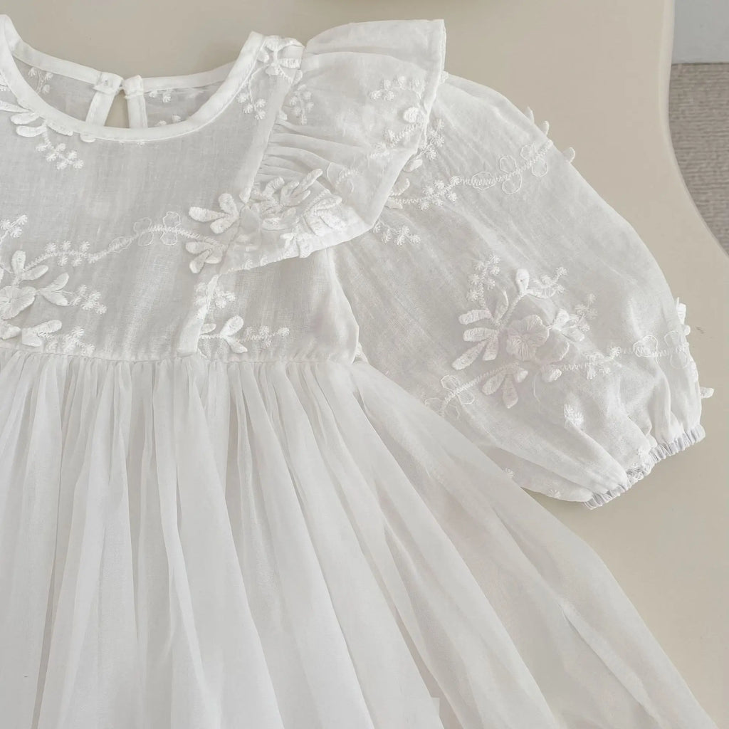 Barboteuse de baptême bébé - légère et blanche