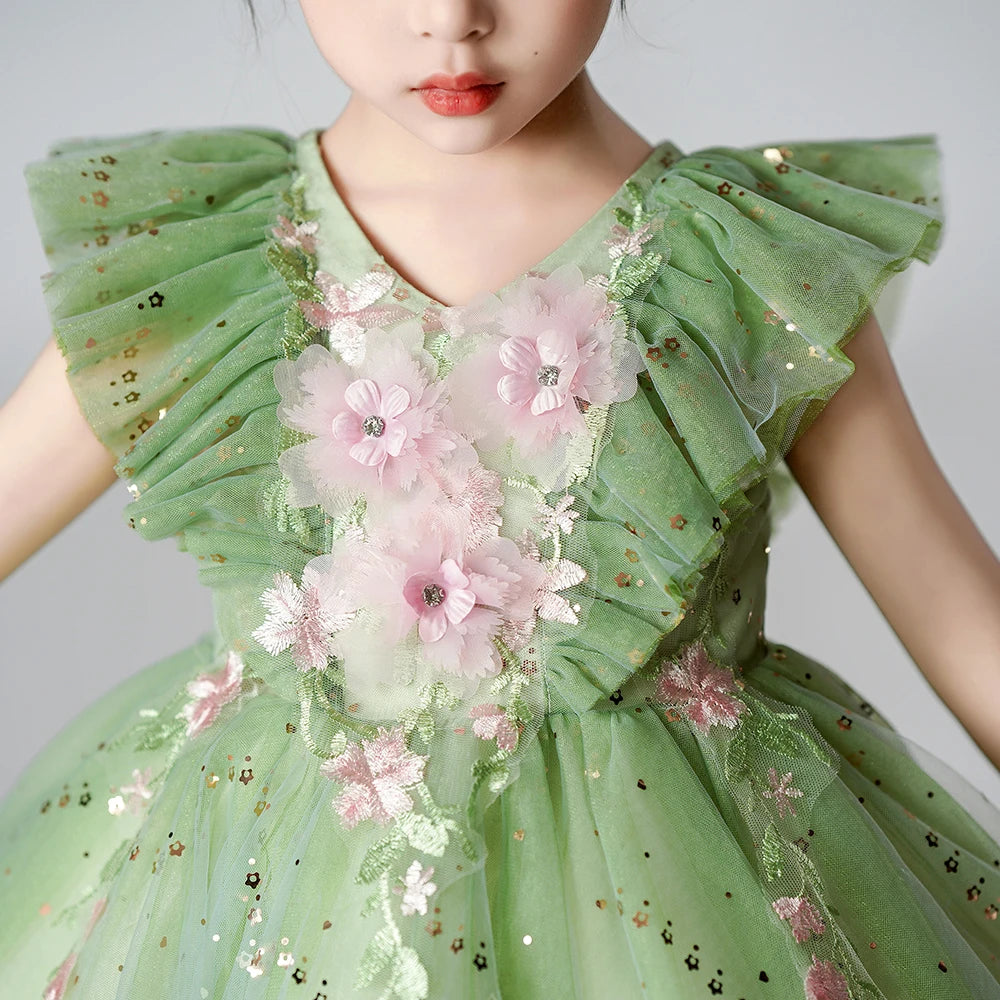 Robe enfant vert Jessica