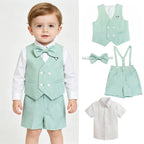 Costume enfant baptême short - 4 pièces Jules