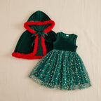 Ensemble de nöel fille - Cape + robe