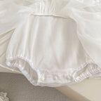 Barboteuse de baptême bébé - légère et blanche