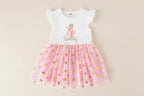 Robe anniversaire enfant 1 à 4 ans - Rose doré