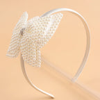 Serre tête nœud en perle fille