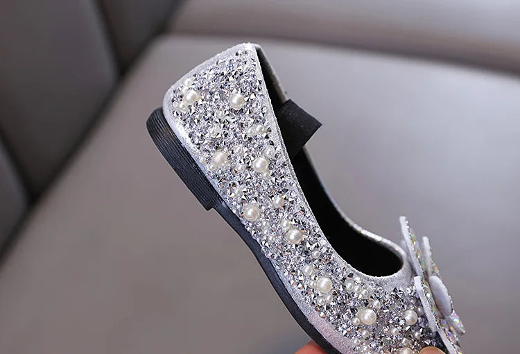 Ballerine fille cérémonie - Fleur et strass