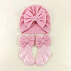 Accessoires bébé - Bonnet + Chaussette noeud papillon