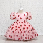 Robe anniversaire bébé fraise