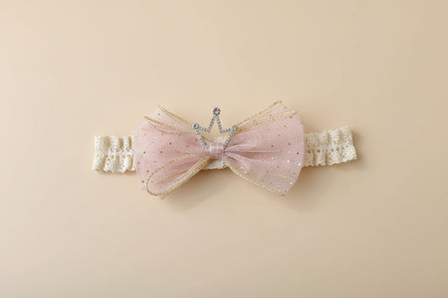 Bandeau couronne rose pour bébé princesse, accessoire anniversaire