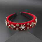 Diadema navideña con pedrería