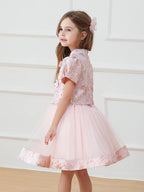 Vestido formal rosa Lina para niñas
