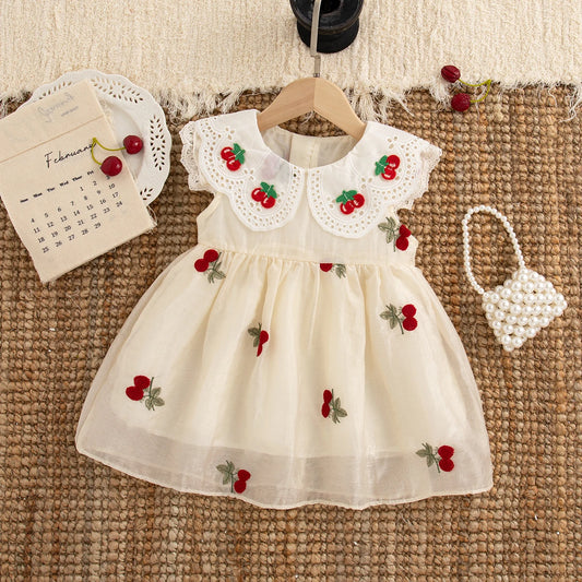 Robe enfant petite cerise