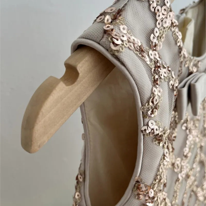 Abito da cerimonia per bambini con volant e paillettes