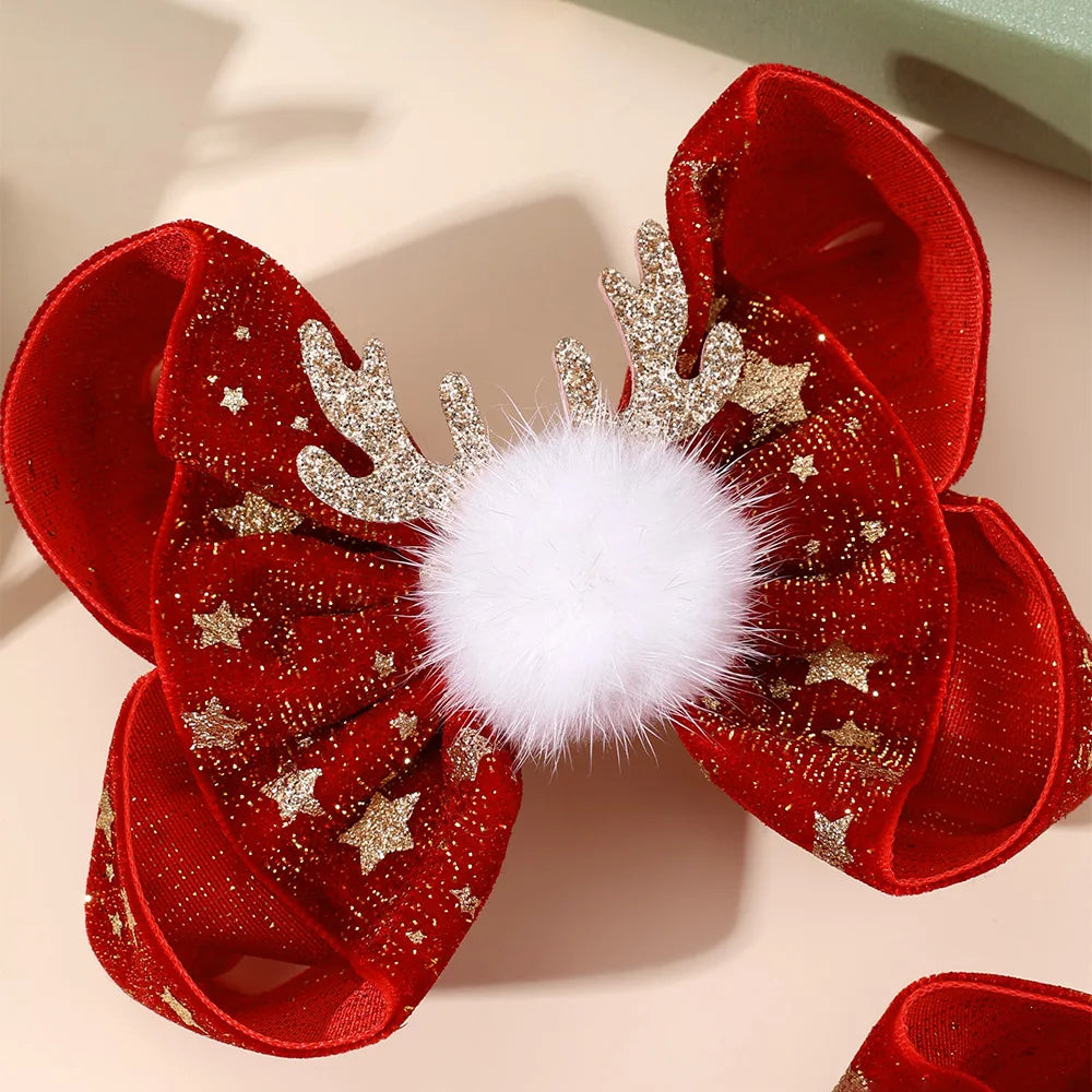 Barrette de Noël enfant - Pompom