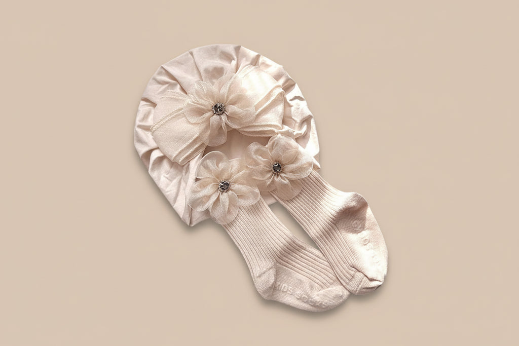Ensemble accessoire bébé - Chaussette/bonnet