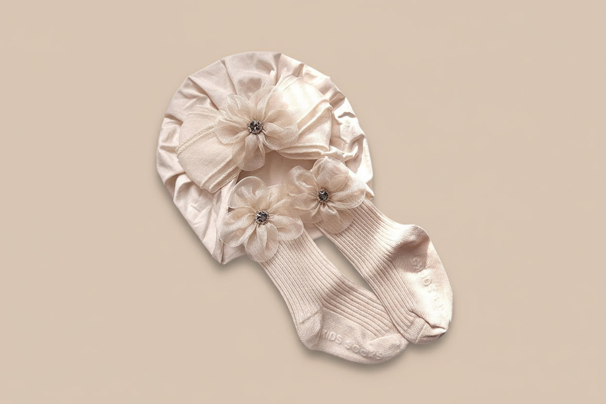 Ensemble accessoire bébé - Chaussette/bonnet