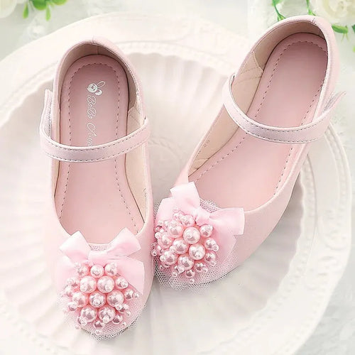 Ballerine demoiselle d'honneur rose, chaussure mariage enfant
