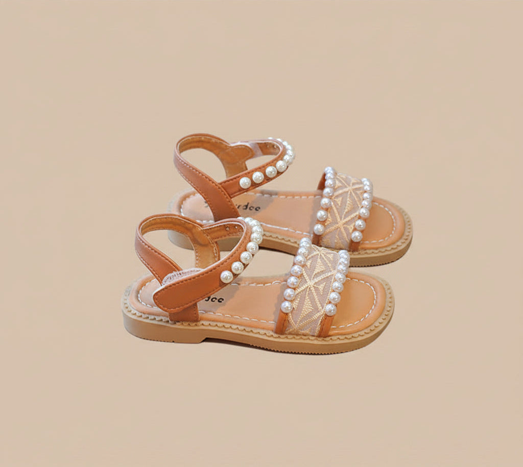 Sandale perle et motif pour enfant