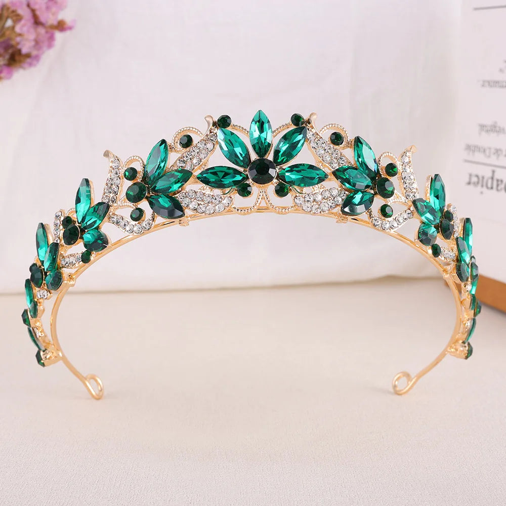 Diadème de princesse fille - Strass et fleur - L'univers de la licorne