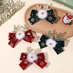 Lot de 4 barrettes de noël petit renne