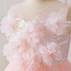 Robe princesse ado - Fleurs Rosées