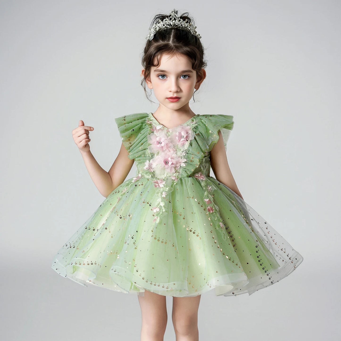 Robe enfant vert Jessica