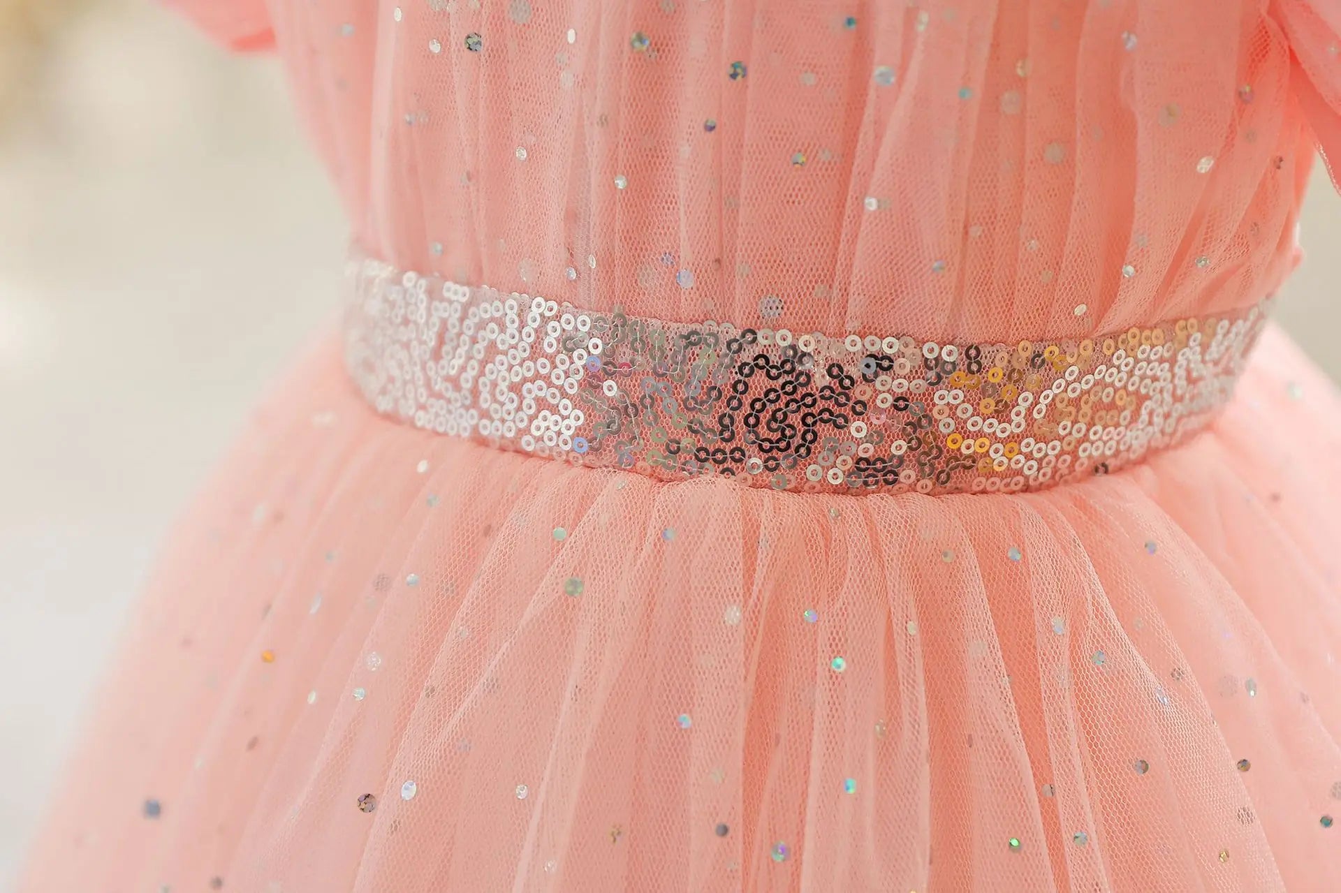 Vestido de cumpleaños azul cielo para bebé niña