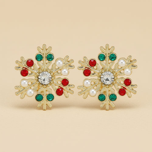 Boucle d'oreille fille - Flocon de Noël - L'univers de la licorne